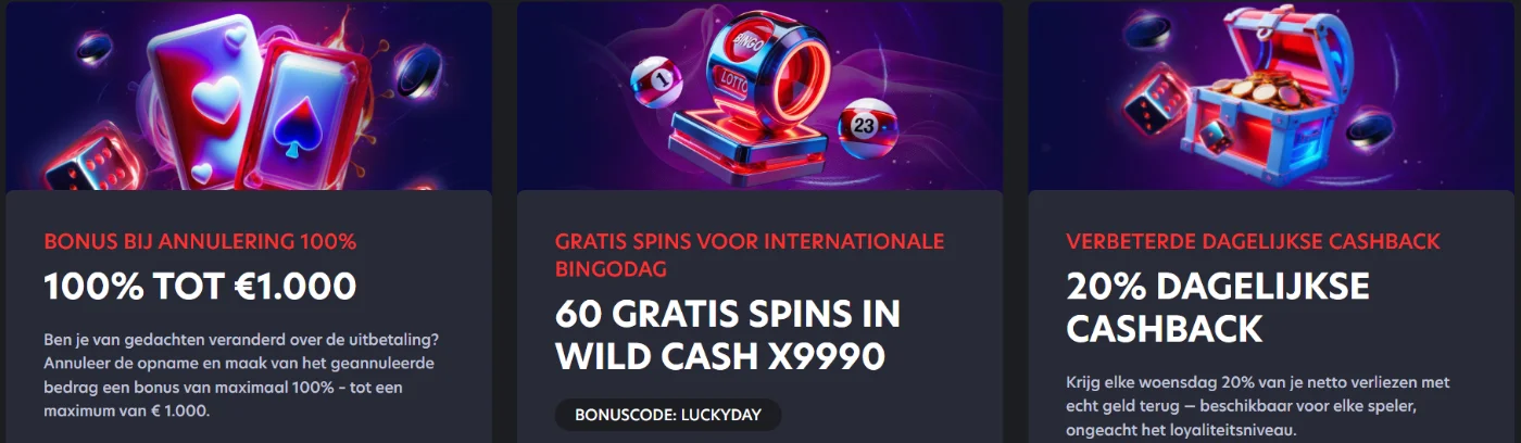 1RED Casino Promoties